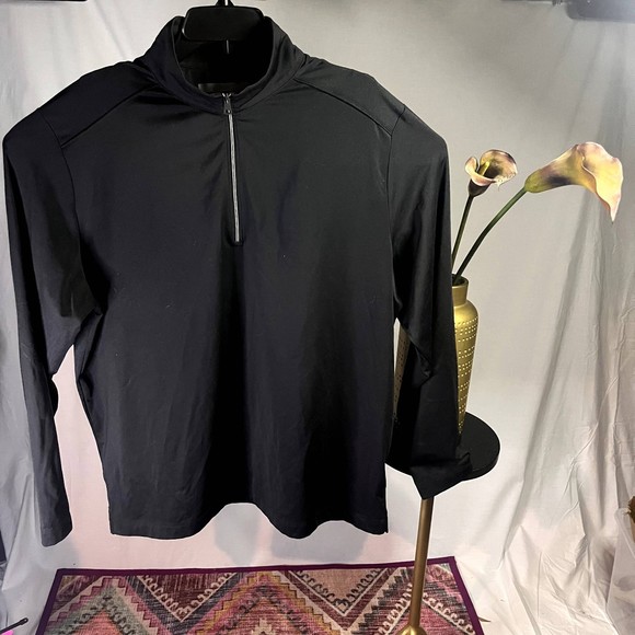 Black/Dark Grey Half-Zip Pullover (Greg Norman, Size XL) - Picture 1 of 4